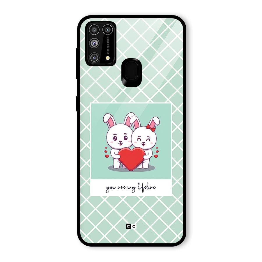 Love Lifeline Glass Back Case for Galaxy M31