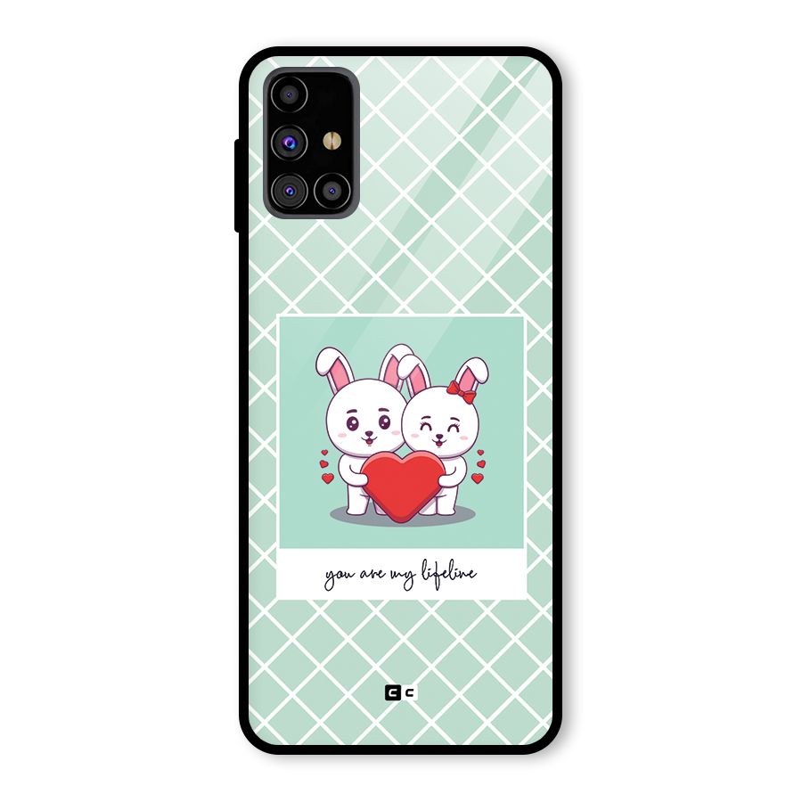 Love Lifeline Glass Back Case for Galaxy M31s