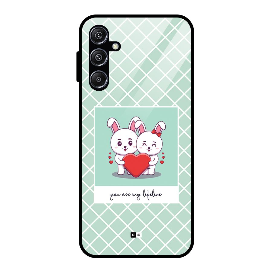 Love Lifeline Glass Back Case for Galaxy M34 5G