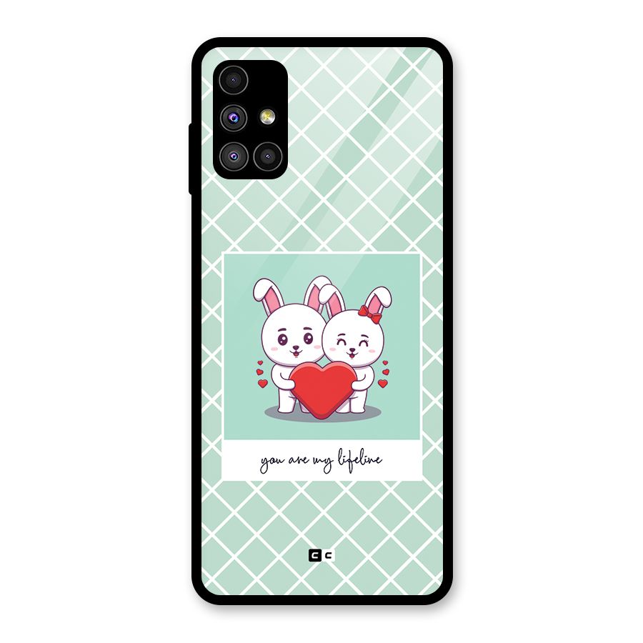 Love Lifeline Glass Back Case for Galaxy M51