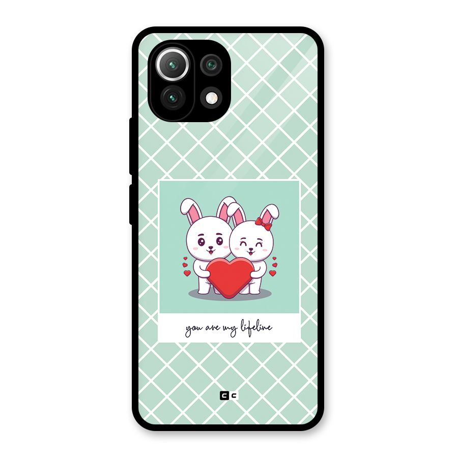 Love Lifeline Glass Back Case for Mi 11 Lite NE 5G