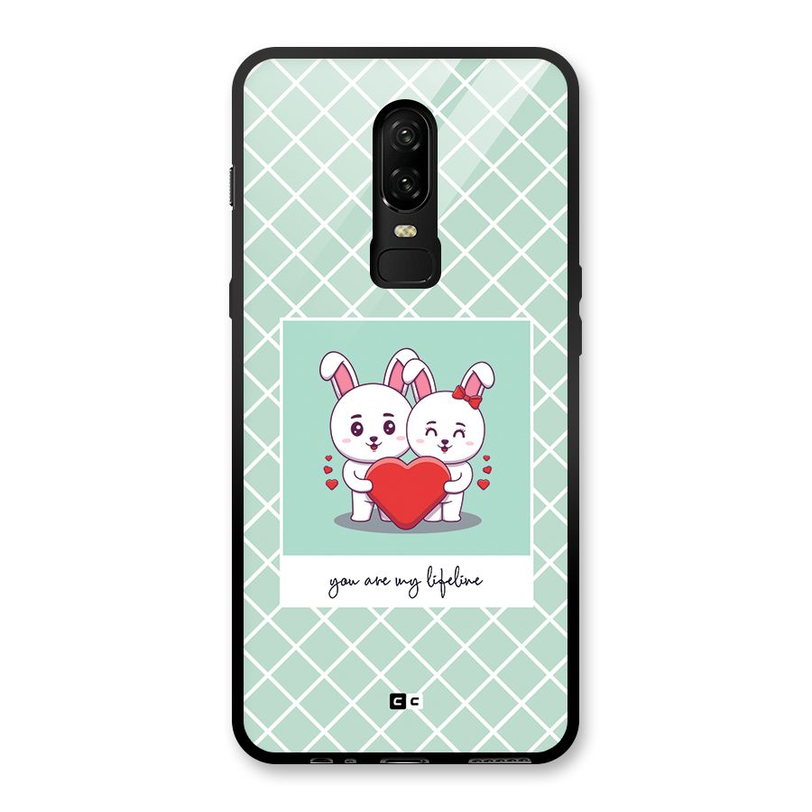 Love Lifeline Glass Back Case for OnePlus 6