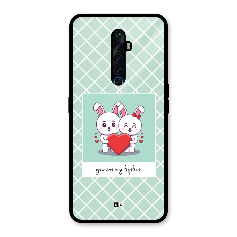 Love Lifeline Glass Back Case for Oppo Reno2 Z