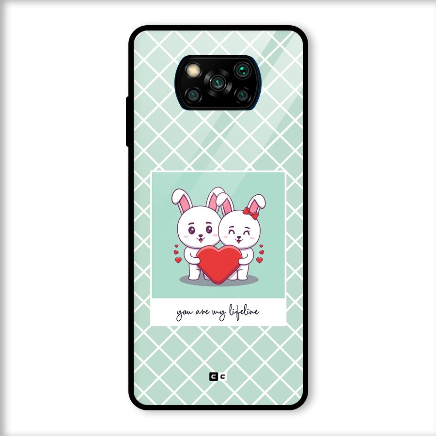 Love Lifeline Glass Back Case for Poco X3