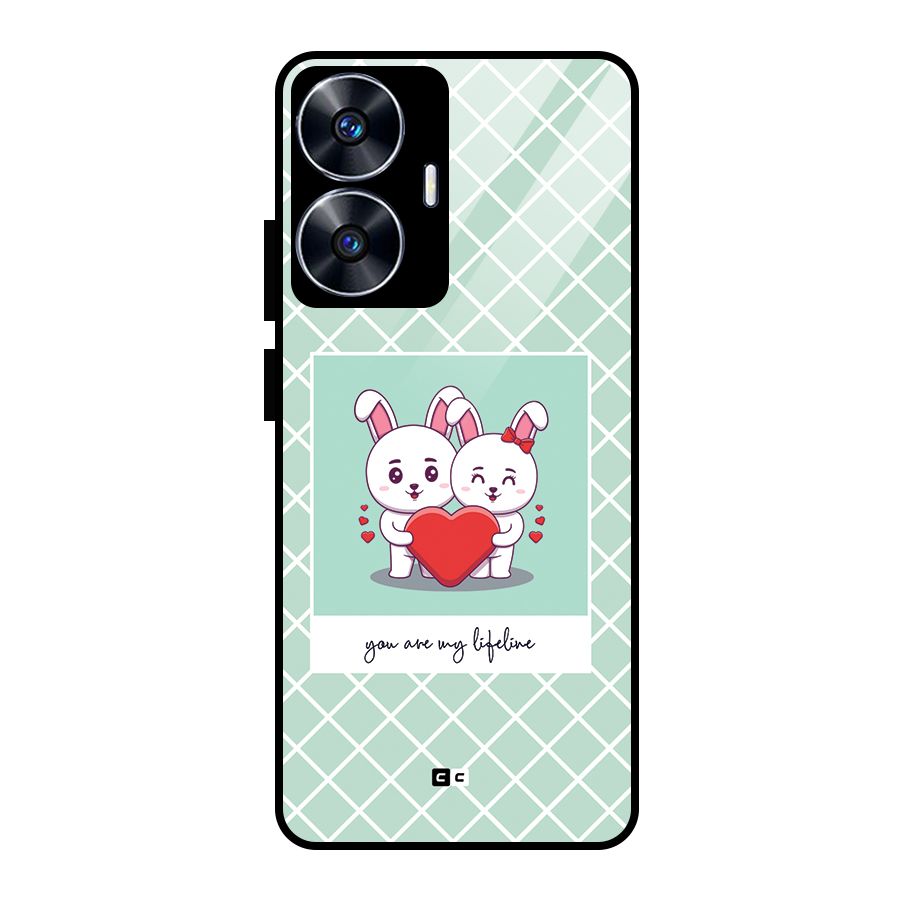 Love Lifeline Glass Back Case for Realme Narzo N55