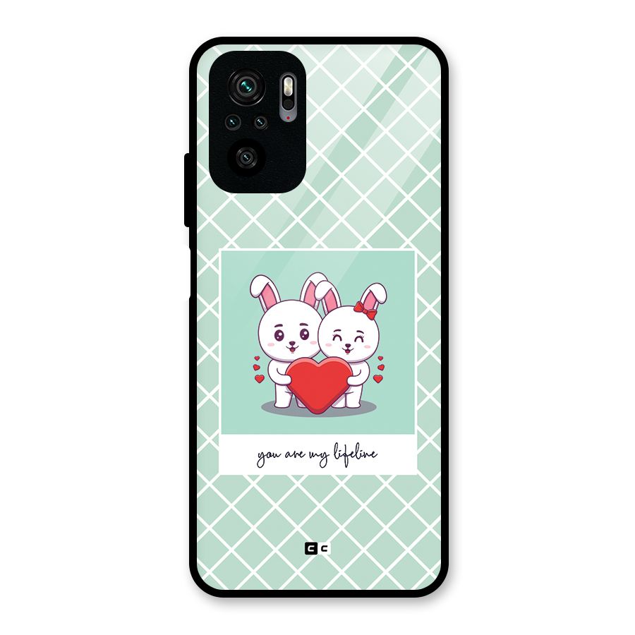 Love Lifeline Glass Back Case for Redmi Note 10S