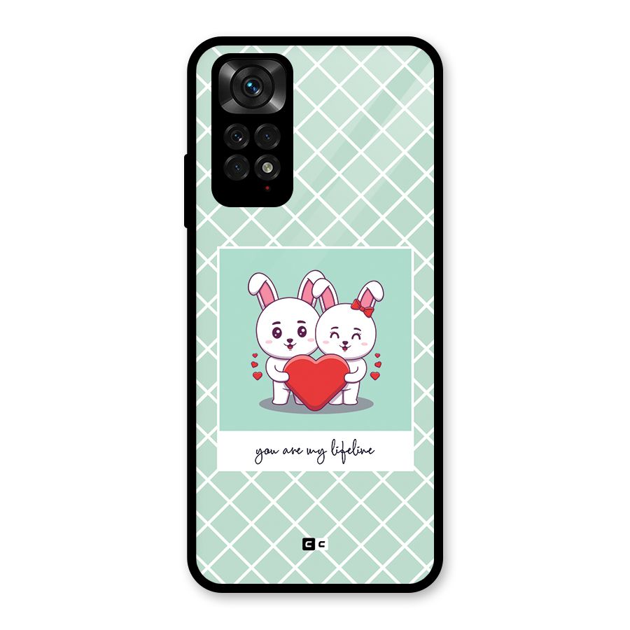 Love Lifeline Glass Back Case for Redmi Note 11