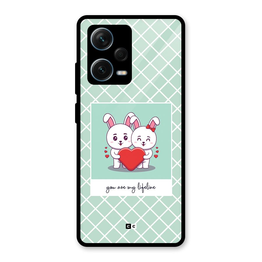 Love Lifeline Glass Back Case for Redmi Note 12 Pro Plus 5G