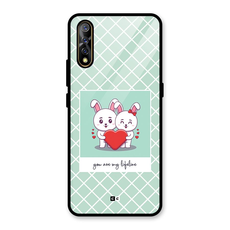Love Lifeline Glass Back Case for Vivo S1