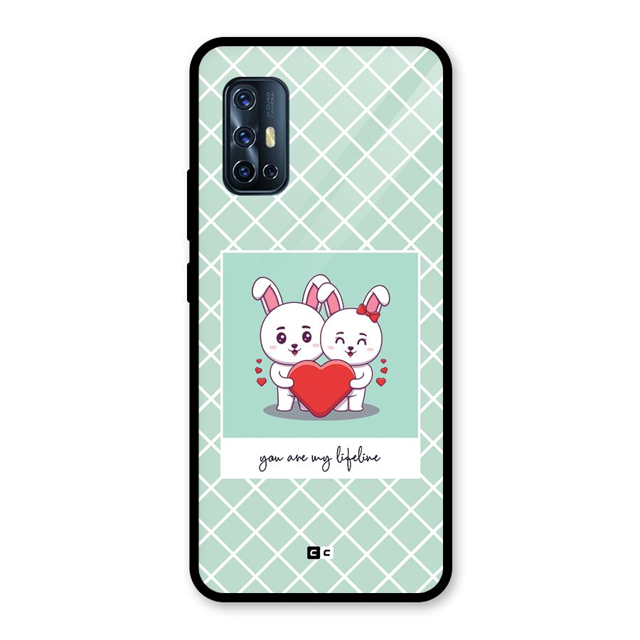 Love Lifeline Glass Back Case for Vivo V17