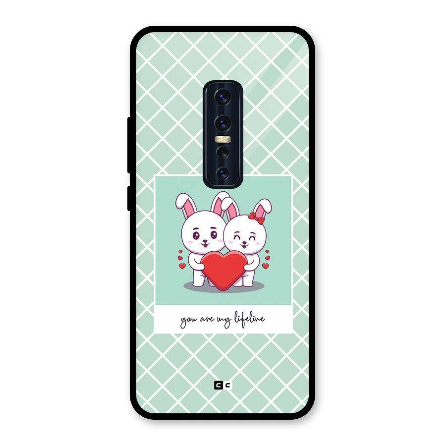 Love Lifeline Glass Back Case for Vivo V17 Pro