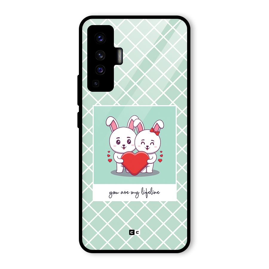 Love Lifeline Glass Back Case for Vivo X50