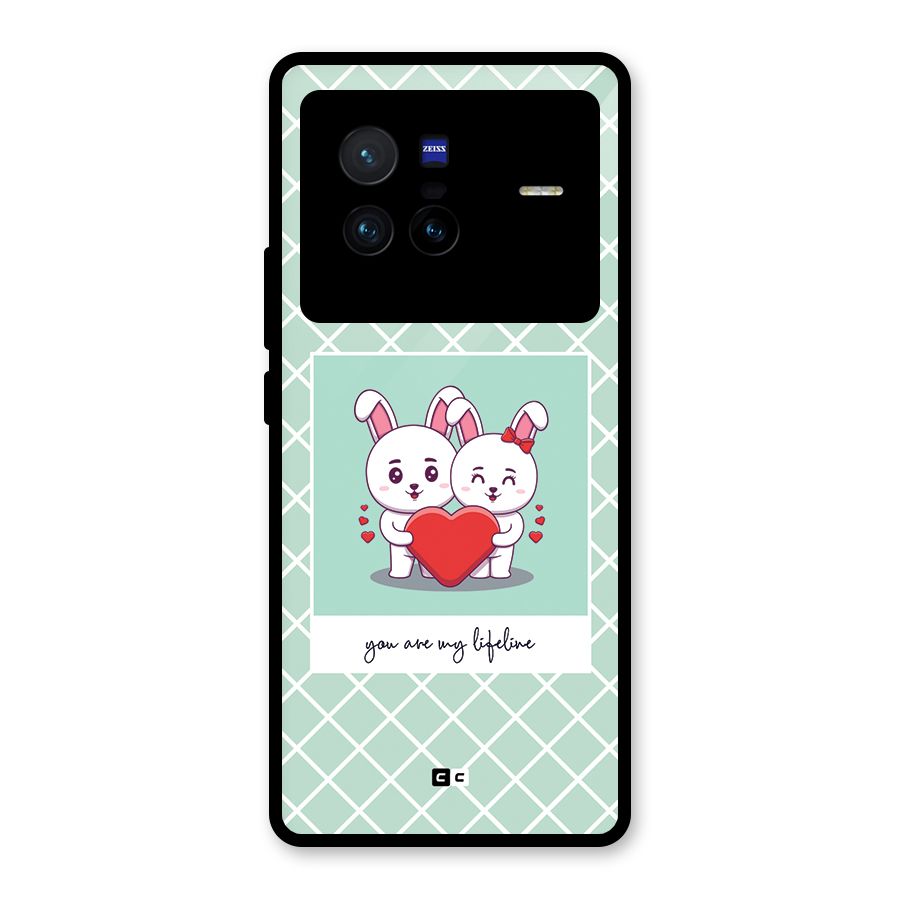 Love Lifeline Glass Back Case for Vivo X80