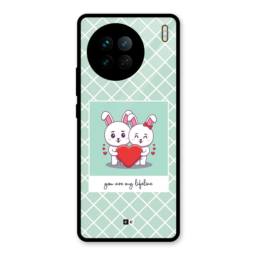 Love Lifeline Glass Back Case for Vivo X90