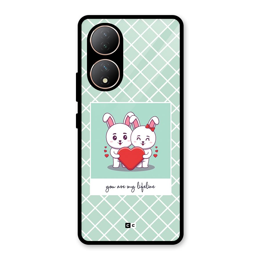 Love Lifeline Glass Back Case for Vivo Y100