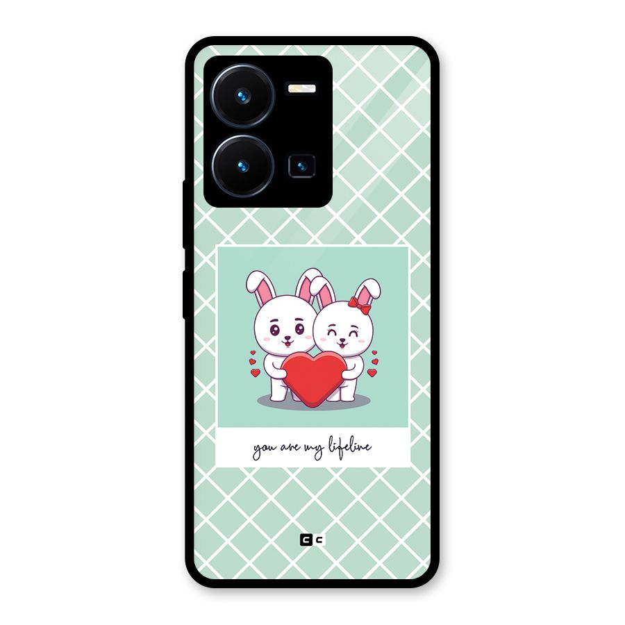 Love Lifeline Glass Back Case for Vivo Y35