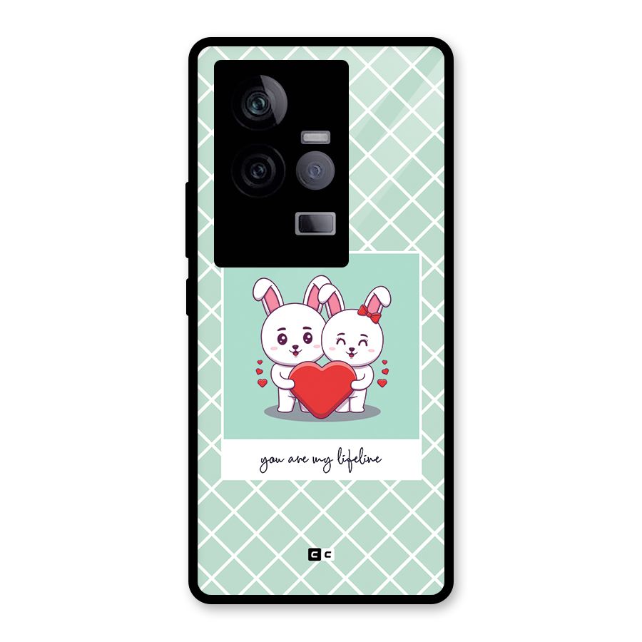 Love Lifeline Glass Back Case for Vivo iQOO 11 5G