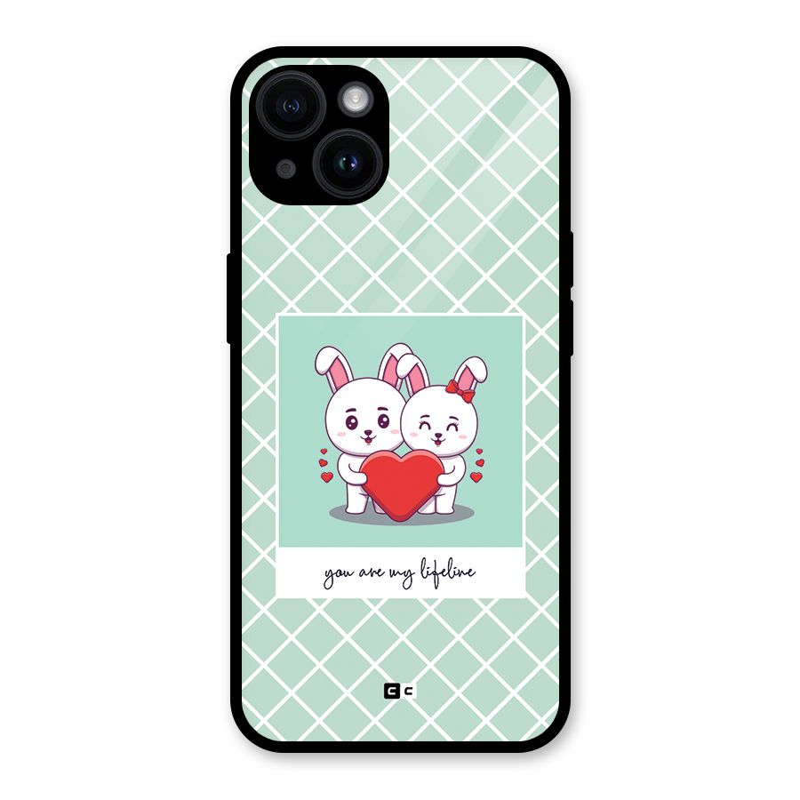 Love Lifeline Glass Back Case for iPhone 14