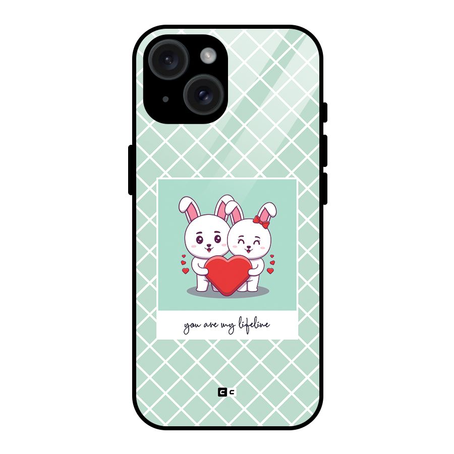 Love Lifeline Glass Back Case for iPhone 15