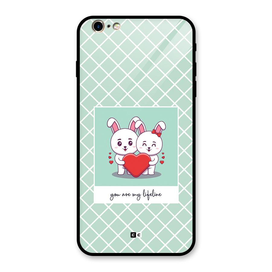 Love Lifeline Glass Back Case for iPhone 6 Plus 6S Plus