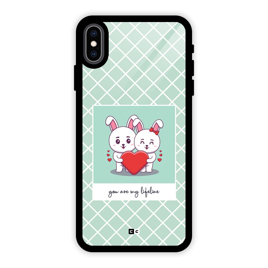 Love Lifeline Glass Back Case for iPhone XS Max
