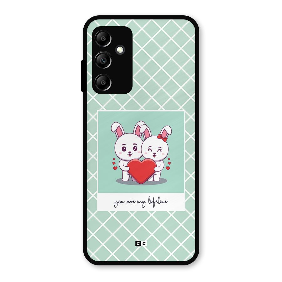 Love Lifeline Metal Back Case for Galaxy A14 5G