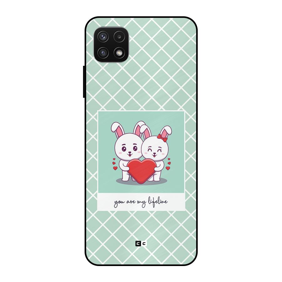Love Lifeline Metal Back Case for Galaxy A22 5G