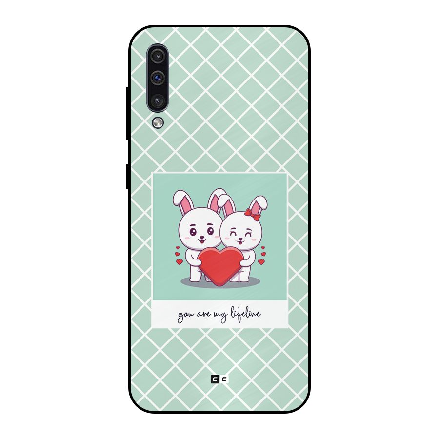 Love Lifeline Metal Back Case for Galaxy A50