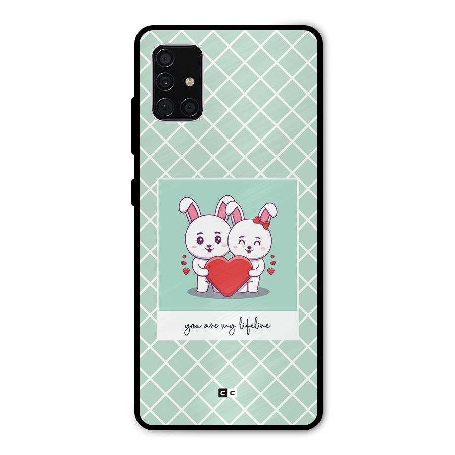 Love Lifeline Metal Back Case for Galaxy A51