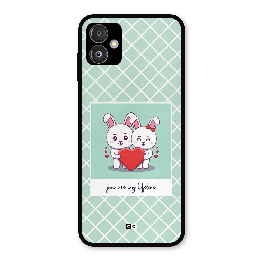 Love Lifeline Metal Back Case for Galaxy F14