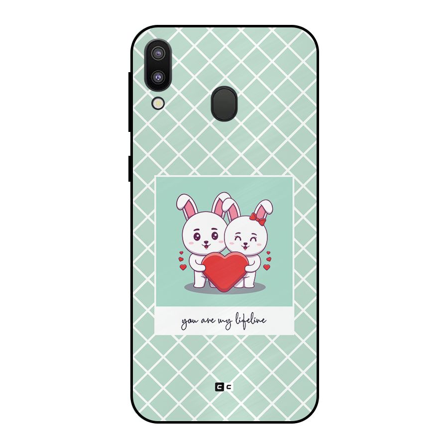 Love Lifeline Metal Back Case for Galaxy M20