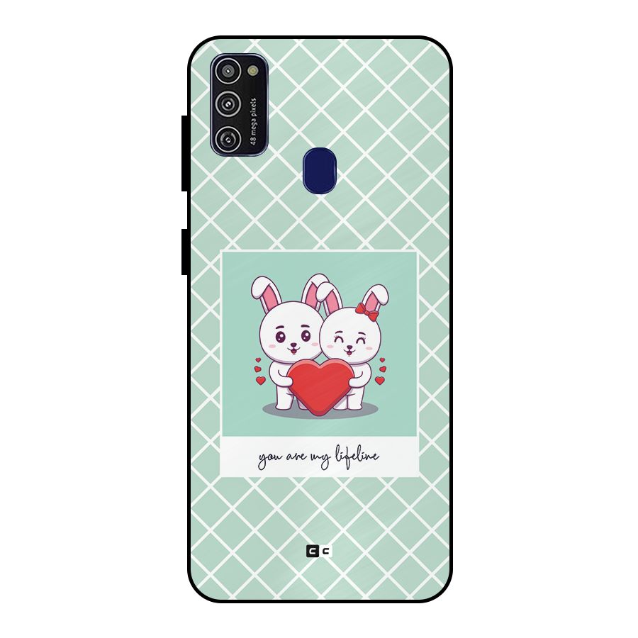 Love Lifeline Metal Back Case for Galaxy M30s