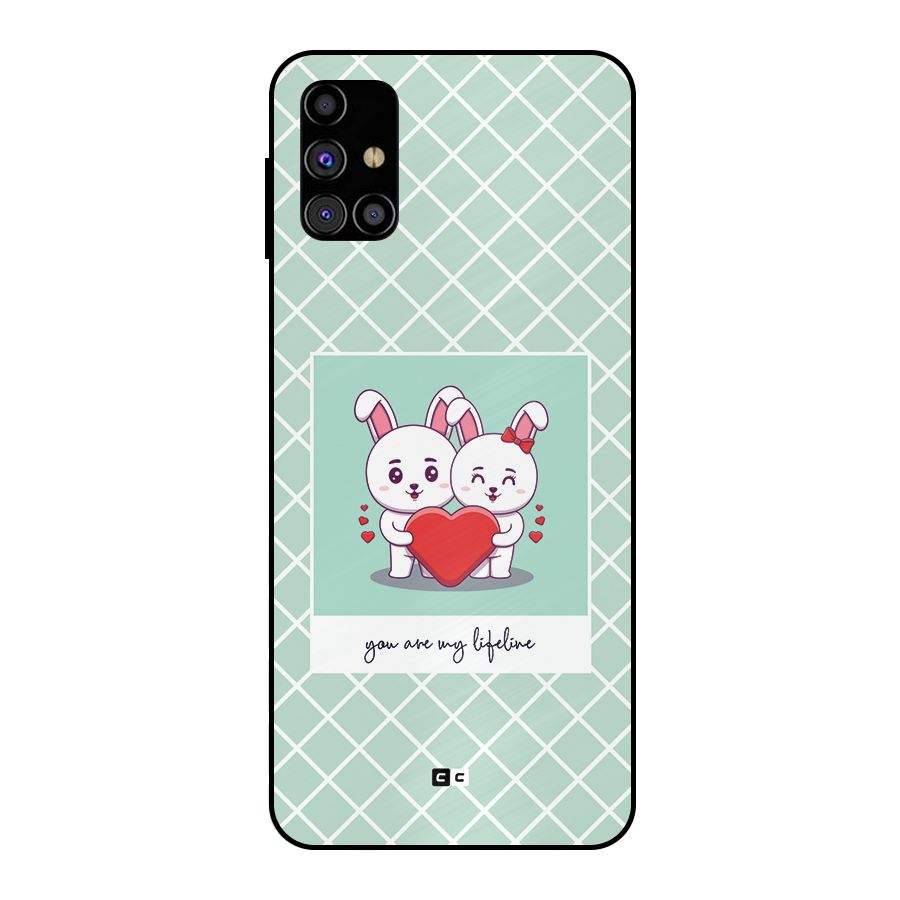 Love Lifeline Metal Back Case for Galaxy M31s
