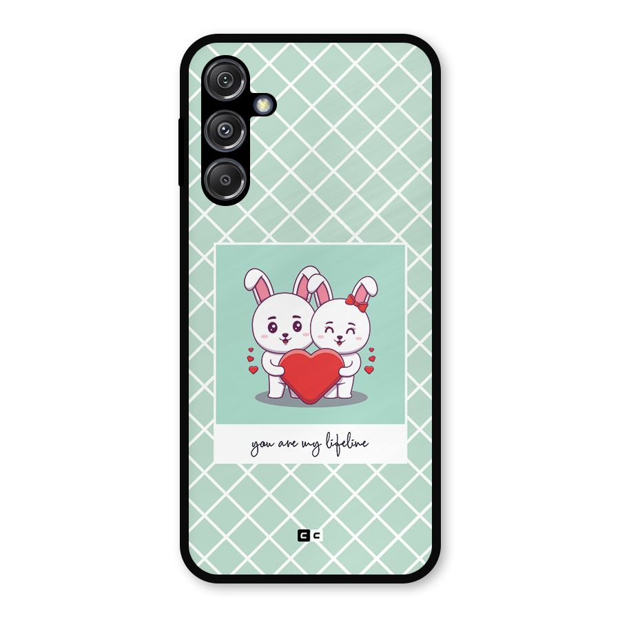 Love Lifeline Metal Back Case for Galaxy M34 5G