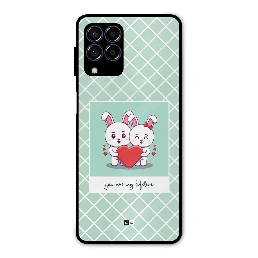 Love Lifeline Metal Back Case for Galaxy M53 5G