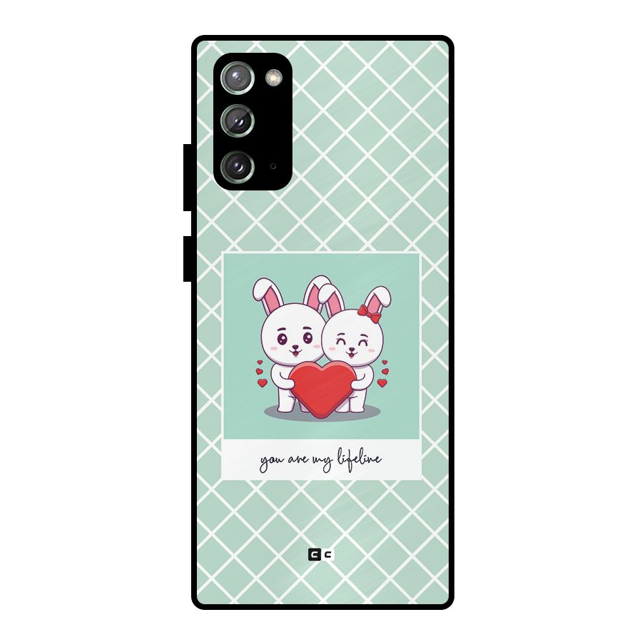 Love Lifeline Metal Back Case for Galaxy Note 20