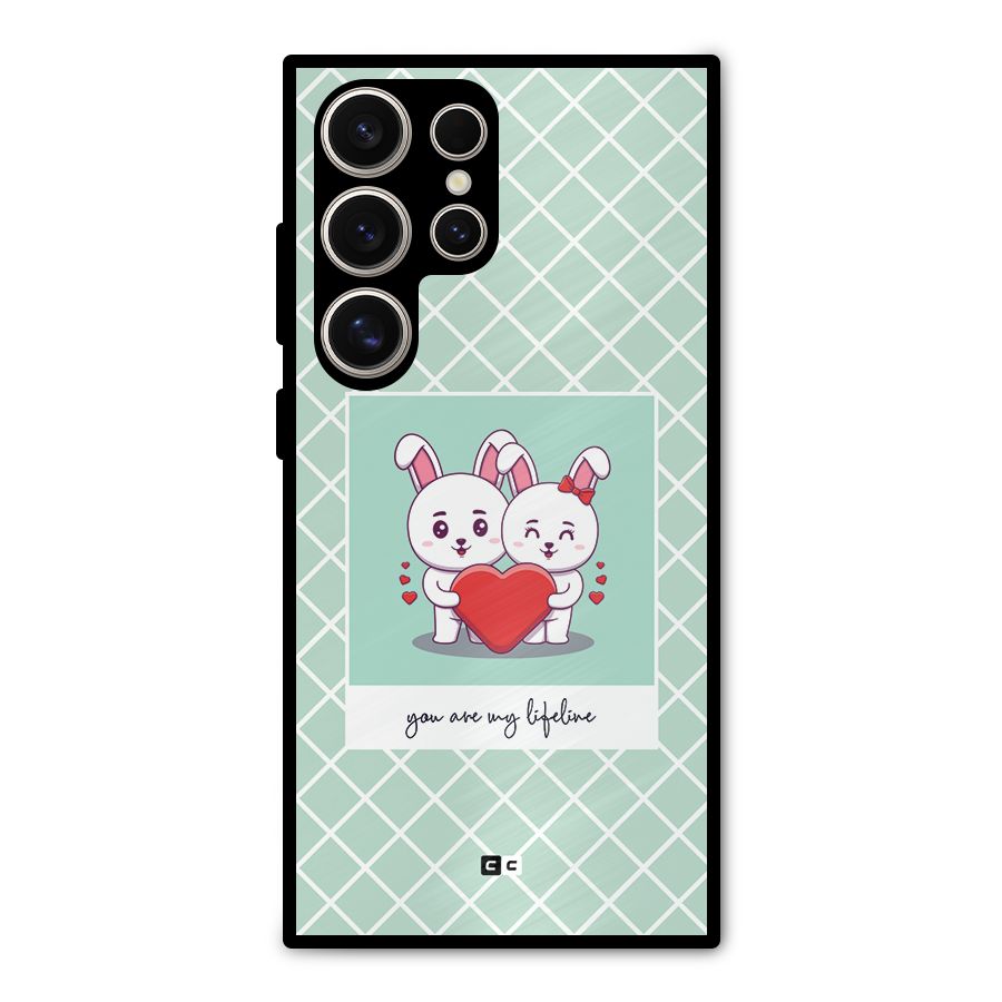 Love Lifeline Metal Back Case for Galaxy S24 Ultra