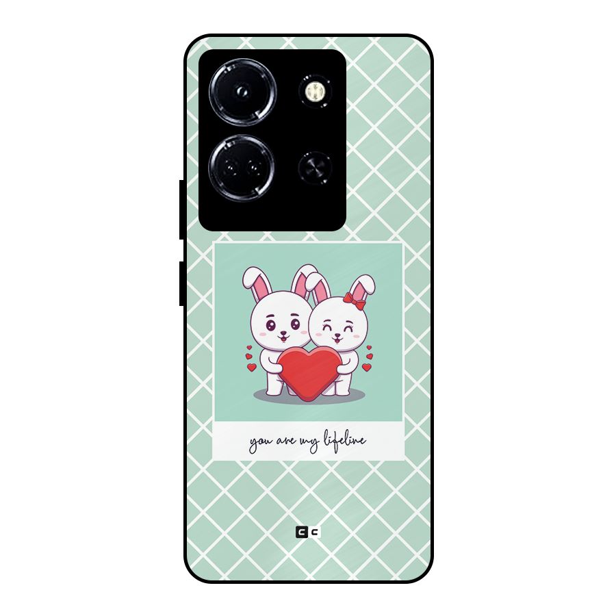 Love Lifeline Metal Back Case for Infinix Note 30 5G