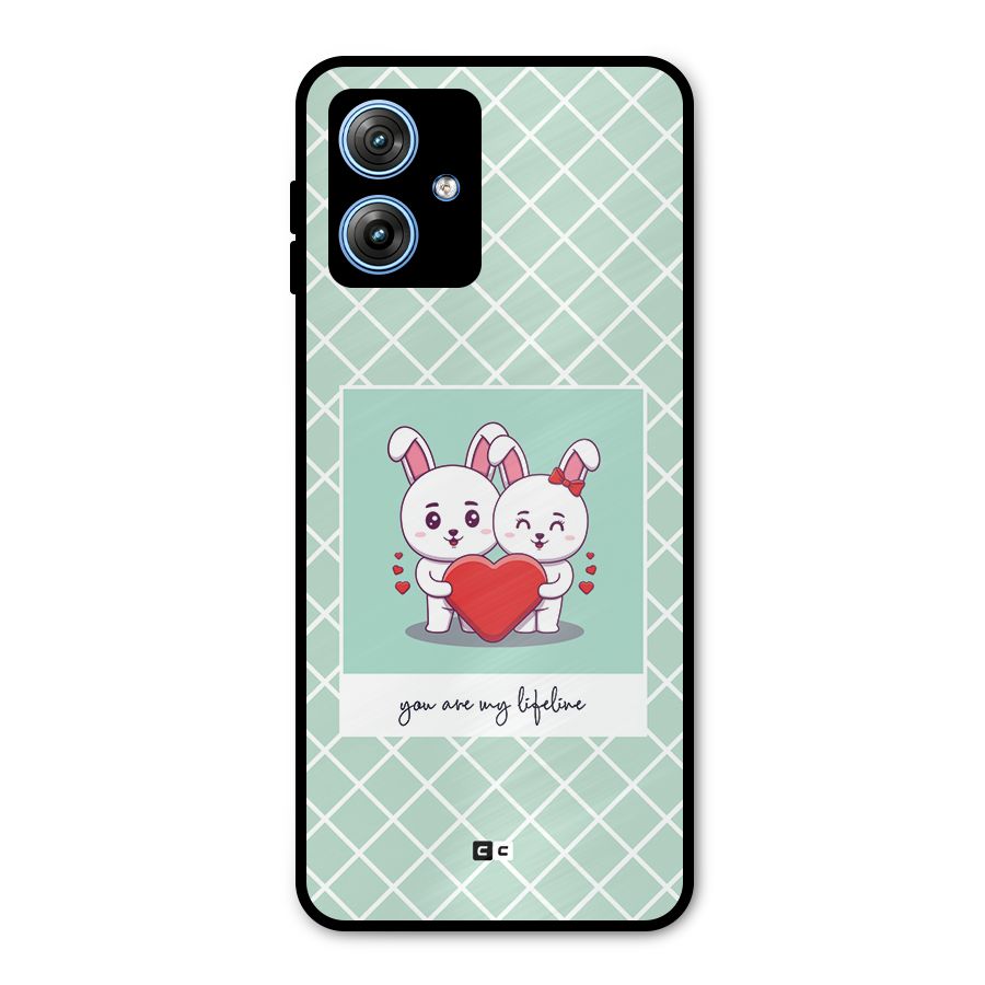 Love Lifeline Metal Back Case for Moto G54