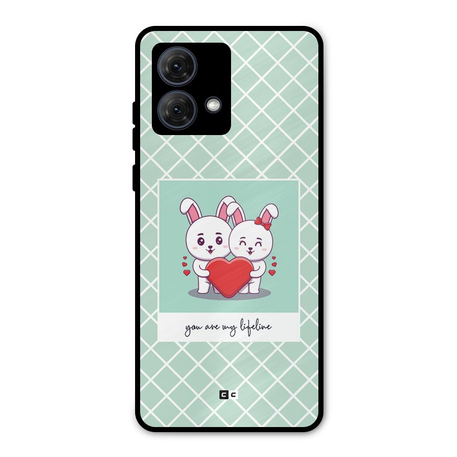 Love Lifeline Metal Back Case for Moto G84
