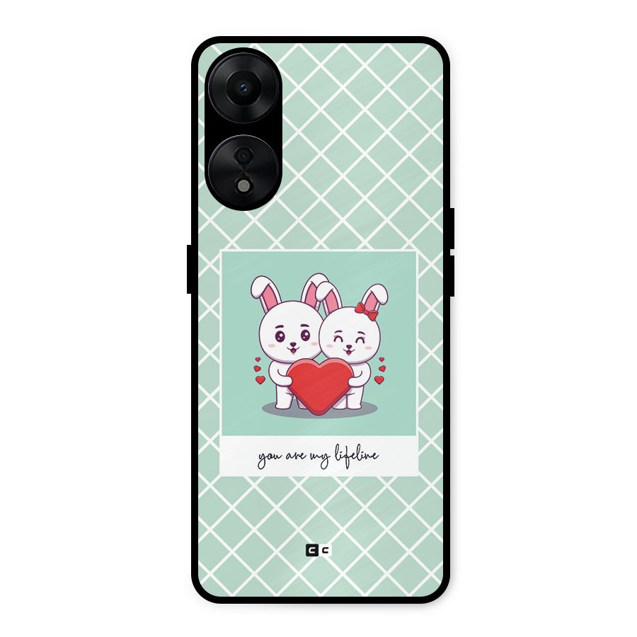 Love Lifeline Metal Back Case for Oppo A78 5G