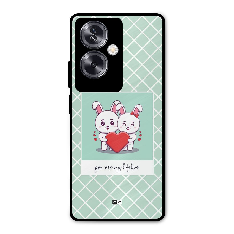 Love Lifeline Metal Back Case for Oppo A79 5G