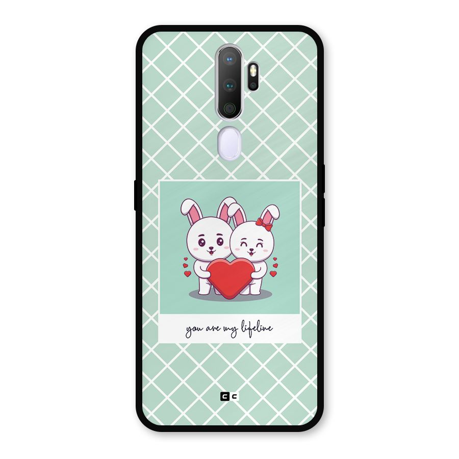 Love Lifeline Metal Back Case for Oppo A9 (2020)