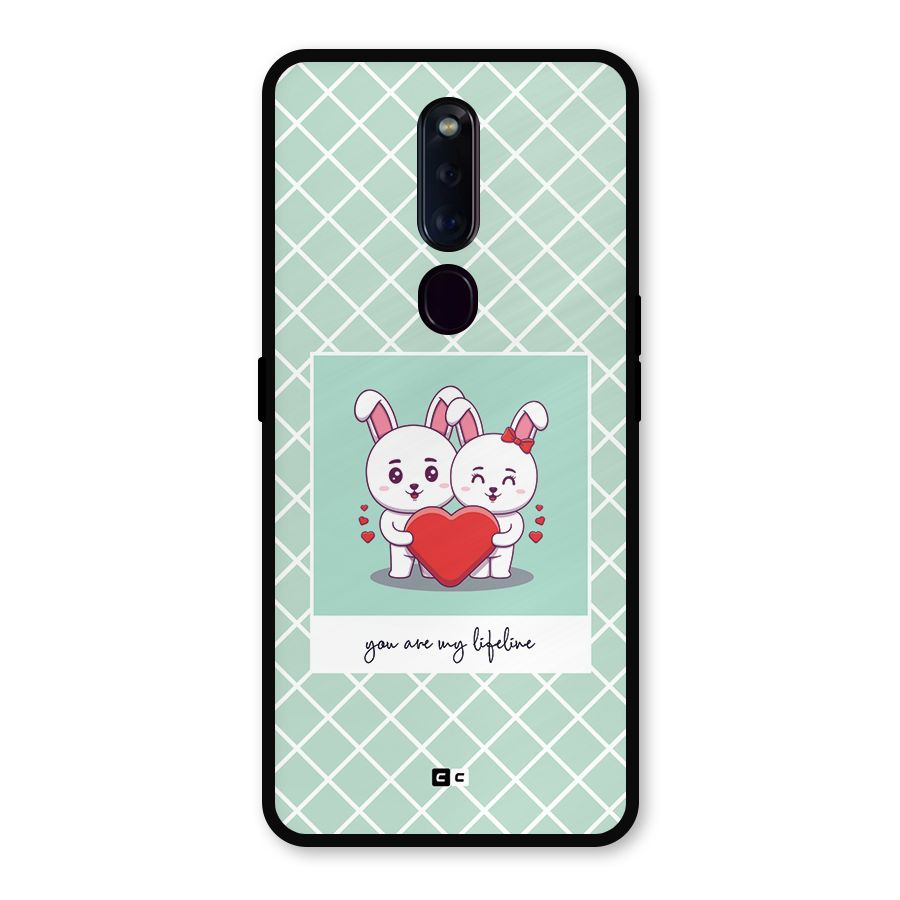 Love Lifeline Metal Back Case for Oppo F11 Pro