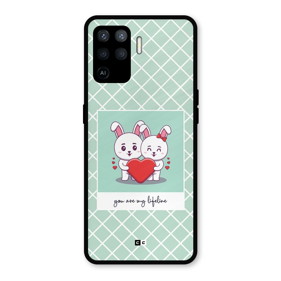 Love Lifeline Metal Back Case for Oppo F19 Pro