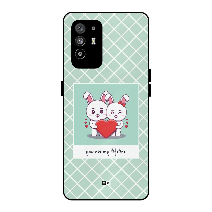Love Lifeline Metal Back Case for Oppo F19 Pro Plus 5G
