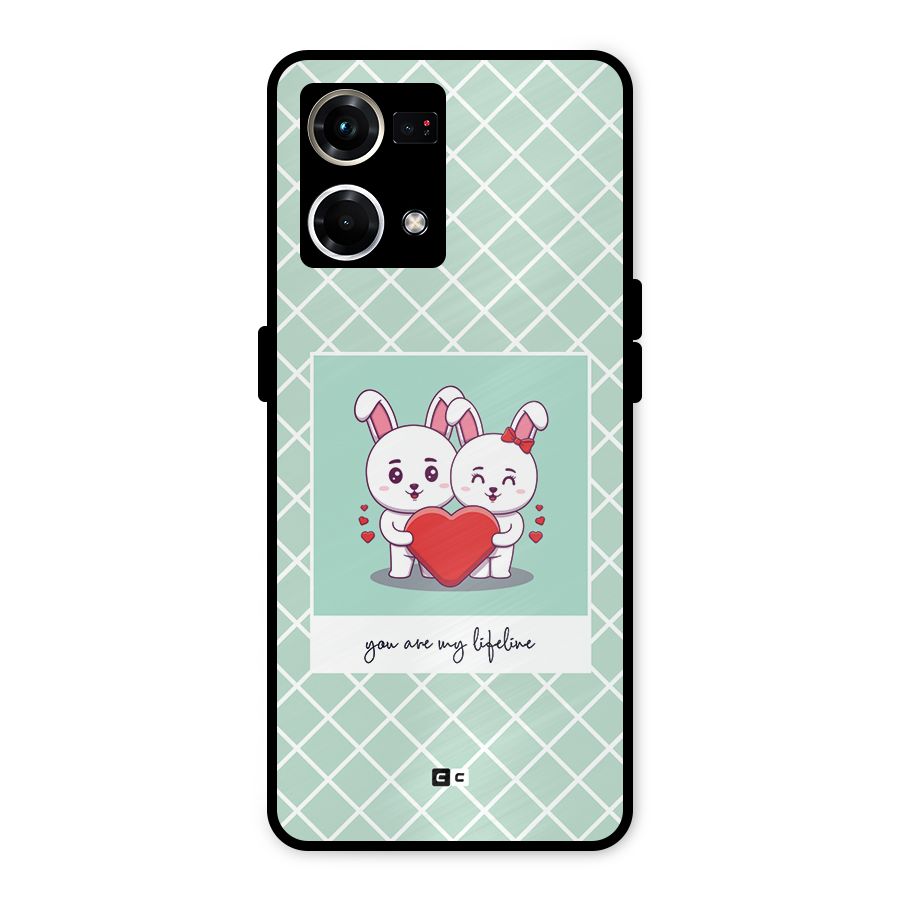Love Lifeline Metal Back Case for Oppo F21s Pro 4G