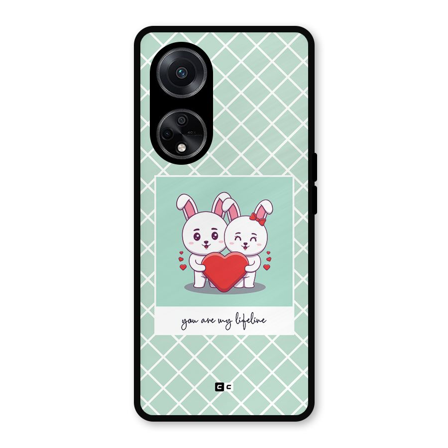 Love Lifeline Metal Back Case for Oppo F23