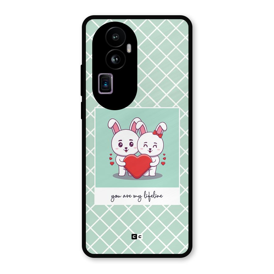 Love Lifeline Metal Back Case for Oppo Reno10 Pro Plus