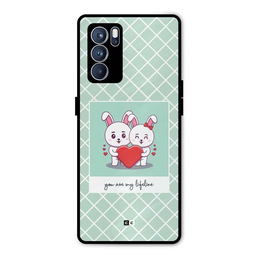 Love Lifeline Metal Back Case for Oppo Reno6 Pro 5G